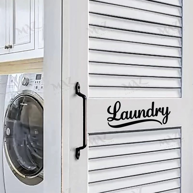MAZ DISTRIBUTIONS - Laundry Sticker - Vinyl Decal for Laptop - Removable Waterproof Sticker for Store Door - Useable Indoor and Outdoor - Easy use for Wall  Canteen  Market Shop and Canteen - MAZ-322 - Image 5
