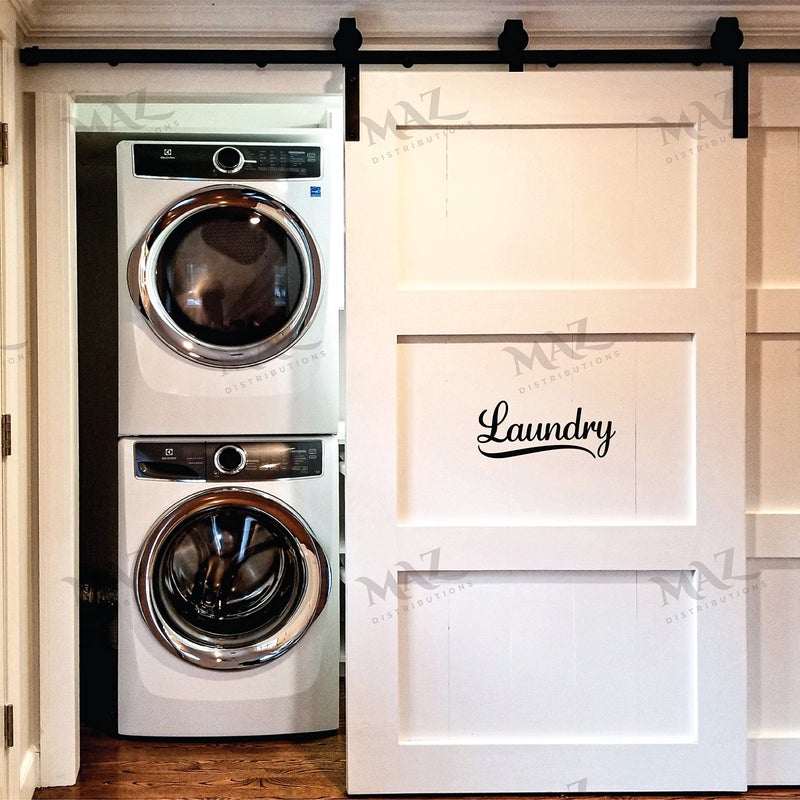 MAZ DISTRIBUTIONS - Laundry Sticker - Vinyl Decal for Laptop - Removable Waterproof Sticker for Store Door - Useable Indoor and Outdoor - Easy use for Wall  Canteen  Market Shop and Canteen - MAZ-322 - Image 4