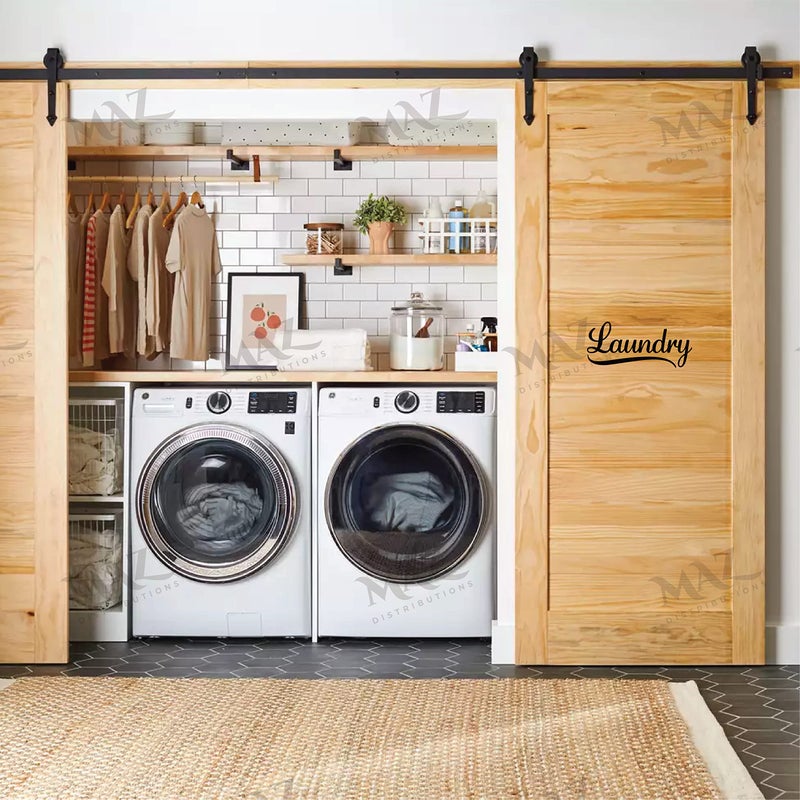 MAZ DISTRIBUTIONS - Laundry Sticker - Vinyl Decal for Laptop - Removable Waterproof Sticker for Store Door - Useable Indoor and Outdoor - Easy use for Wall  Canteen  Market Shop and Canteen - MAZ-322 - Image 3