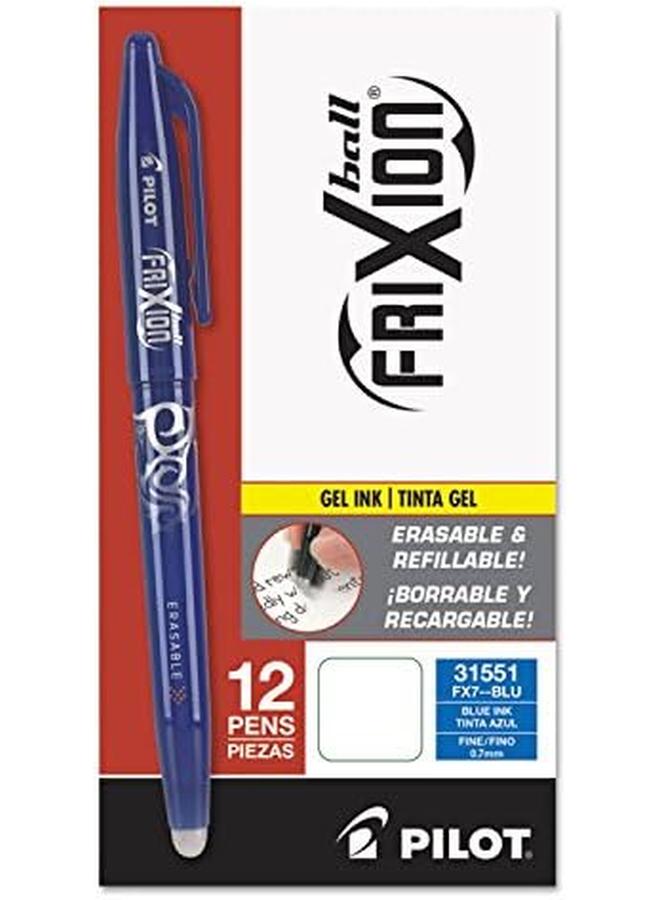 PILOT Frixion Ball Erasable And Refillable Gel Ink Stick Pens Fine Point Blue Ink 12 Count 31551 - Image 2