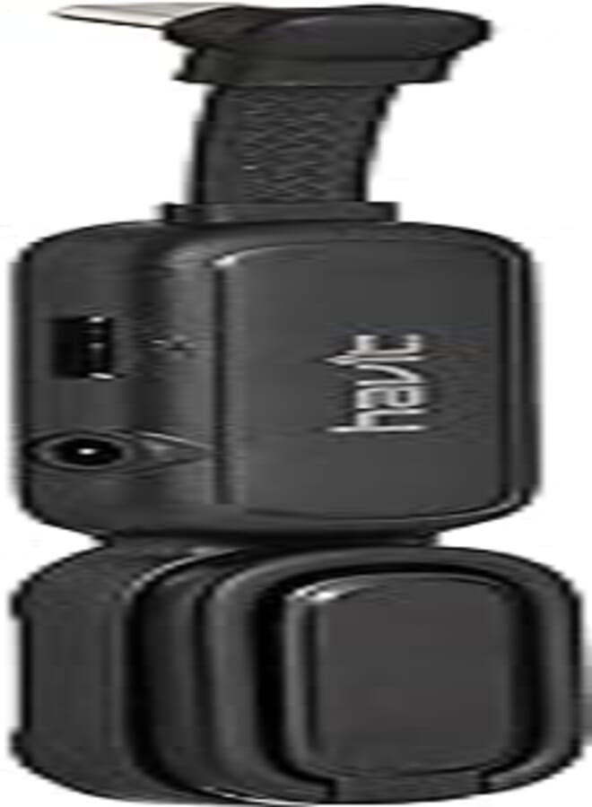 havit Havit hv-cb6000 type-c adaptor,type-c male to 3.5mm audio female and usb-c female with ring work as stand,black, 11 cms 