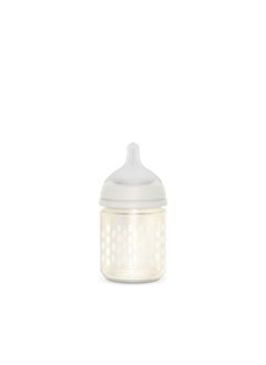 SUAVINEX Suavinex Bonhomia Glass Baby Bottle with SX PRO Silicone Nipple, Anti Colic Baby Bottles, Baby Bottles for Breastfed Babies, Slow Flow, 0mo, 4oz, Beige  - Image 2