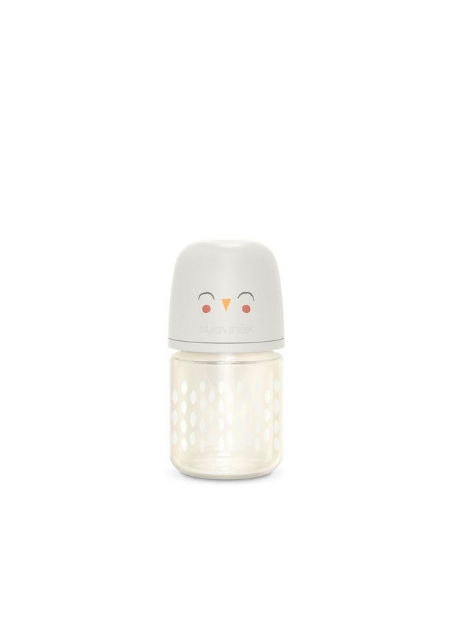 SUAVINEX - Suavinex Bonhomia Glass Baby Bottle with SX PRO Silicone Nipple, Anti Colic Baby Bottles, Baby Bottles for Breastfed Babies, Slow Flow, 0mo, 4oz, Beige - Image 1