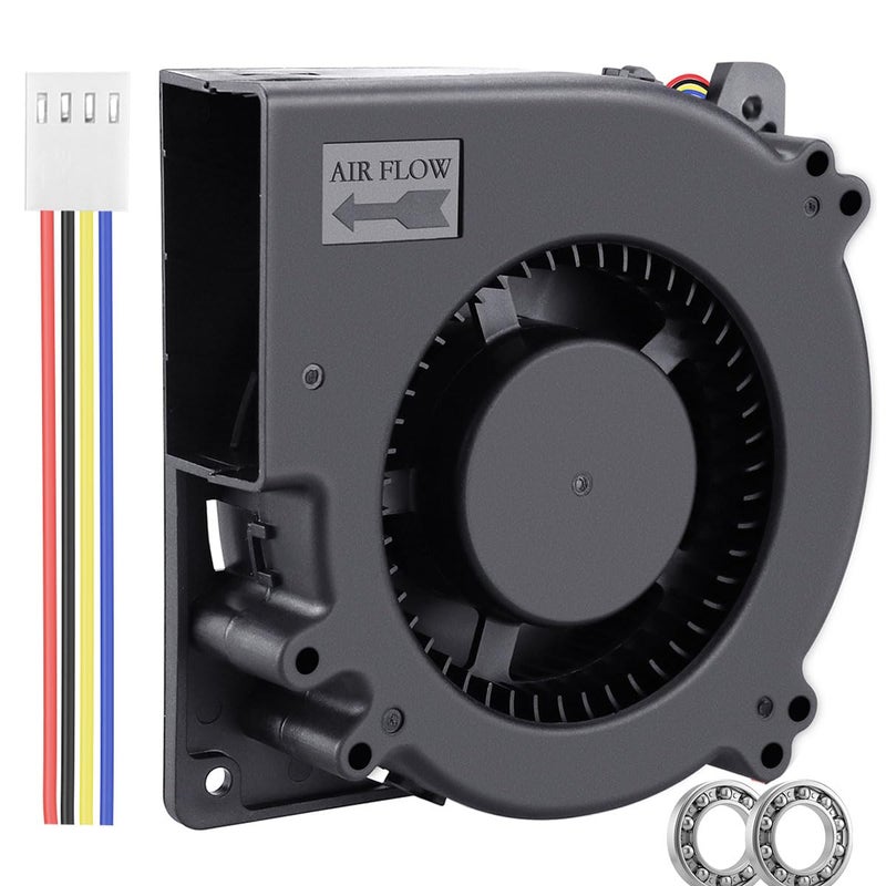 Wathai 120mm x 32mm Dual Ball Brushless Blower Fan 12V High Airflow PWM 4Pin for DIY Projects Electronics Cooling System - Image 1