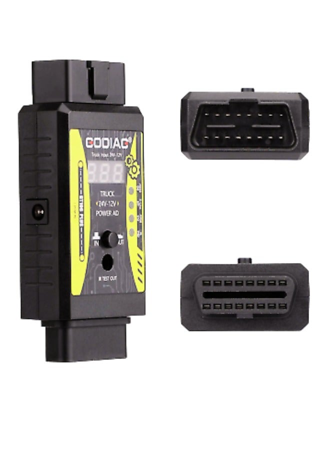 GODIAG Gt106 Plus 24V to 12V Heavy Duty Truck Adapter Multi Functional Car Fuel Injector Cleaning Testing and Relay Testing 3 in one Obd2 Hd Converter - Image 1