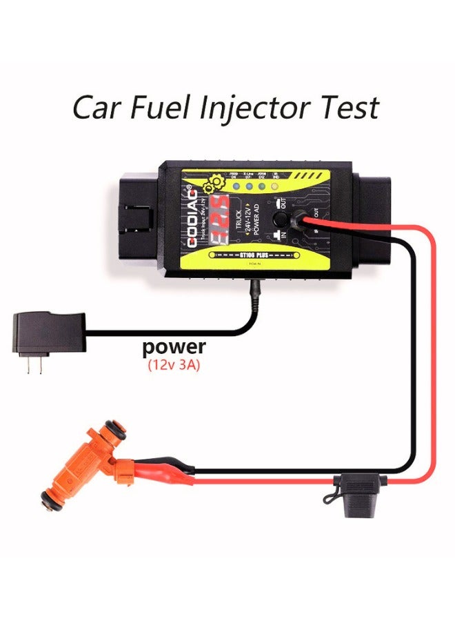 GODIAG Gt106 Plus 24V to 12V Heavy Duty Truck Adapter Multi Functional Car Fuel Injector Cleaning Testing and Relay Testing 3 in one Obd2 Hd Converter - Image 3