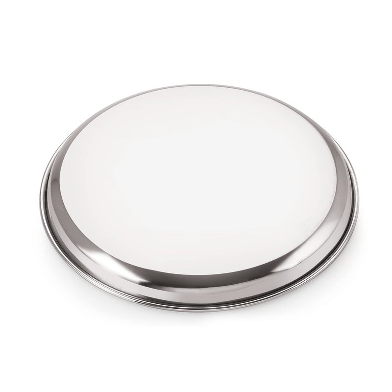 Neelam Stainless Steel 11, 22 Gauge, Buffet Plate, 25 cm, Set of 4, Perfect for Daily Usage, Dishwasher Safe, Plates for Home, Cafe, Restaurants, Parties, Long-Lasting, Easy to Clean & Maintain - Image 3