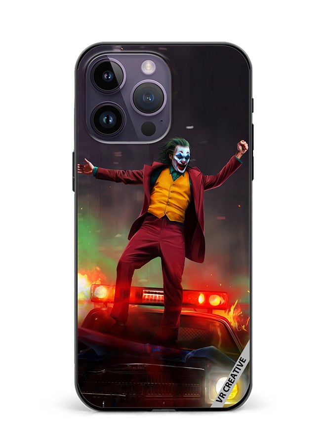 VR CREATIVE Protective Case Cover For Apple iPhone 16 Pro Max Joker Over A Car With His Evil Laugh Design Multicolour