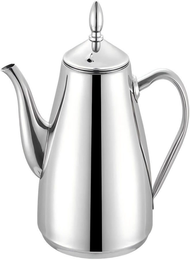 SANQIAHOME إبريق شاي وكوب قهوة من الفولاذ المقاوم للصدأ من سانكيا هوم، سعة 1200 مل - Image 1