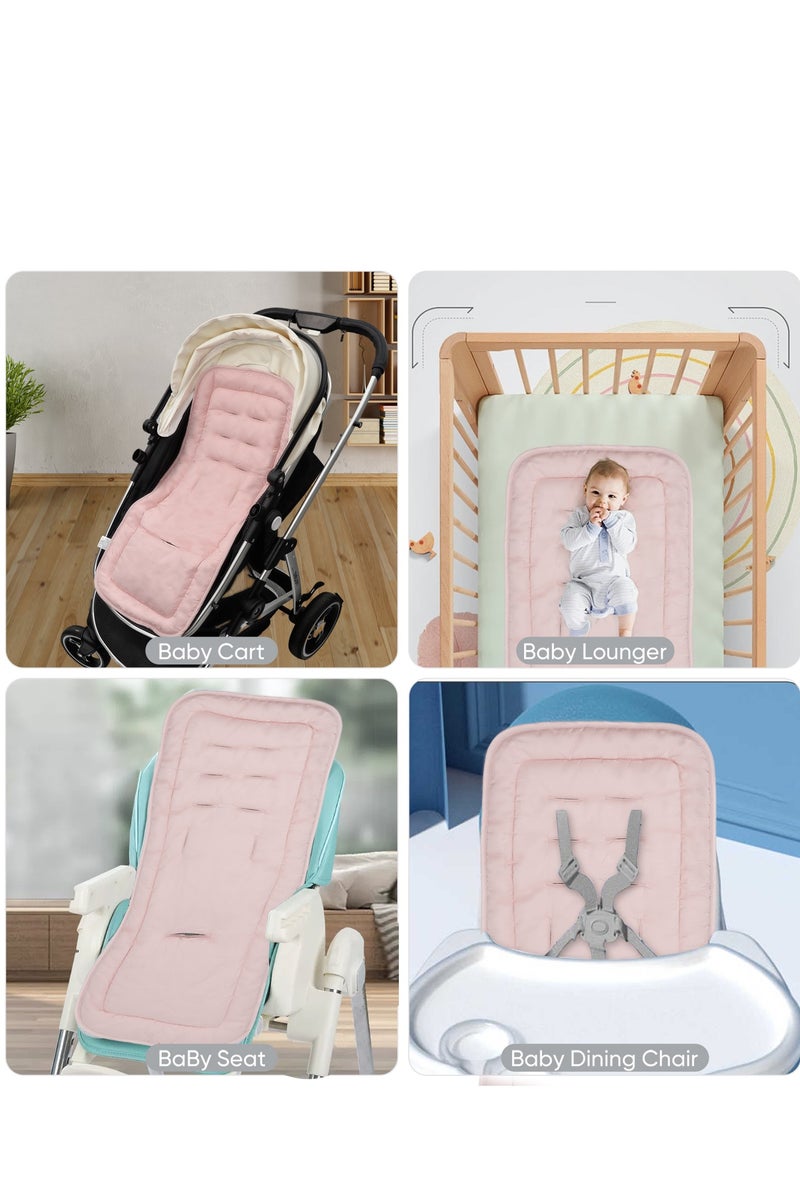 Miracle Baby 1PCS  Soft Toddler Stroller Cushion, Toddler Car Seat Insert, Reversible Universal Breathable Stroller Mat, 100% Cotton Cover Toddler Seat Pad Liner - Image 5