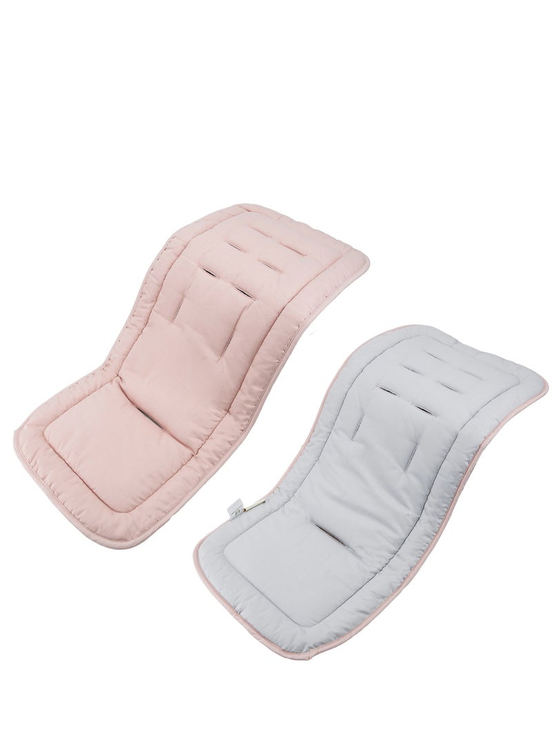 Miracle Baby 1PCS  Soft Toddler Stroller Cushion, Toddler Car Seat Insert, Reversible Universal Breathable Stroller Mat, 100% Cotton Cover Toddler Seat Pad Liner - Image 1
