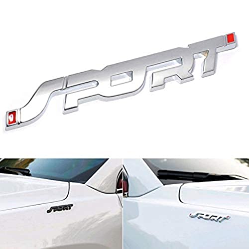 ONICORN® 3D Sport Logo Sticker for All Cars & Bikes, Fender Badge Emblem Waterproof With 3M Strong Adhesive, Non-Rusting Decal (Silver, Pack of 2) - Image 5