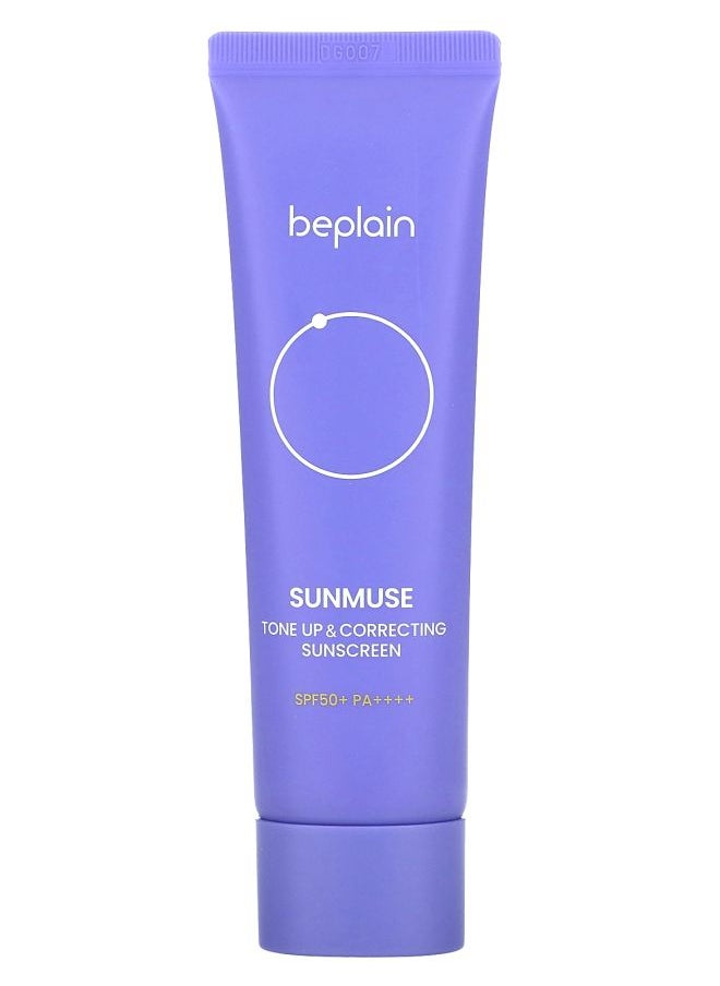 beplain - Sunmuse Tone Up & Correcting Sunscreen SPF 50+ PA ++++ 1.69 fl oz (50 ml) - Image 1