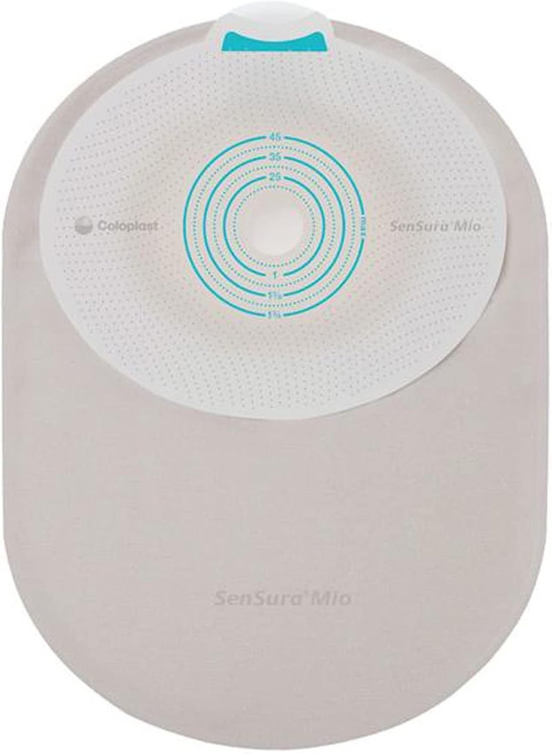 Coloplast SenSura Mio Ostomy Pouch Closed End 5/8 to 1-3/4 Inch Stoma 8-1/4 Inch Length, Maxi 1pc System Opaque Gray 10881, 30 Ct