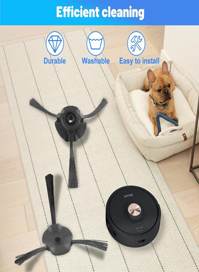 فرشاة جانبية بديلة لفرشاة مكنسة شارك ماتريكس الروبوتية RV2310، RV2310AE، AV2310، AV2310AE، RV2300، RV2300S، RV2320S، UR2350AE - عبوة من 4 قطع - Image 3