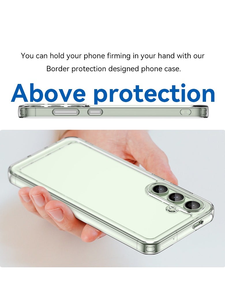 URBBKING - Soft Clear Flexible TPU Phone Cases, Shockproof Transparent Bumper Cover Slim Thin Phone Case for Samsung S24 FE Clear - Image 1