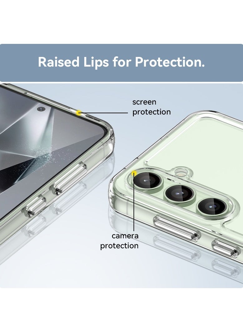 URBBKING - Soft Clear Flexible TPU Phone Cases, Shockproof Transparent Bumper Cover Slim Thin Phone Case for Samsung S24 FE Clear - Image 1