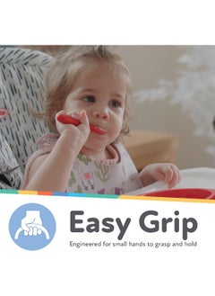 Nuby Nuby Baby First Spoon Set - Silicone - Easy to Grasp and Hold - 3 Pack - 6 plus Months  - Image 2