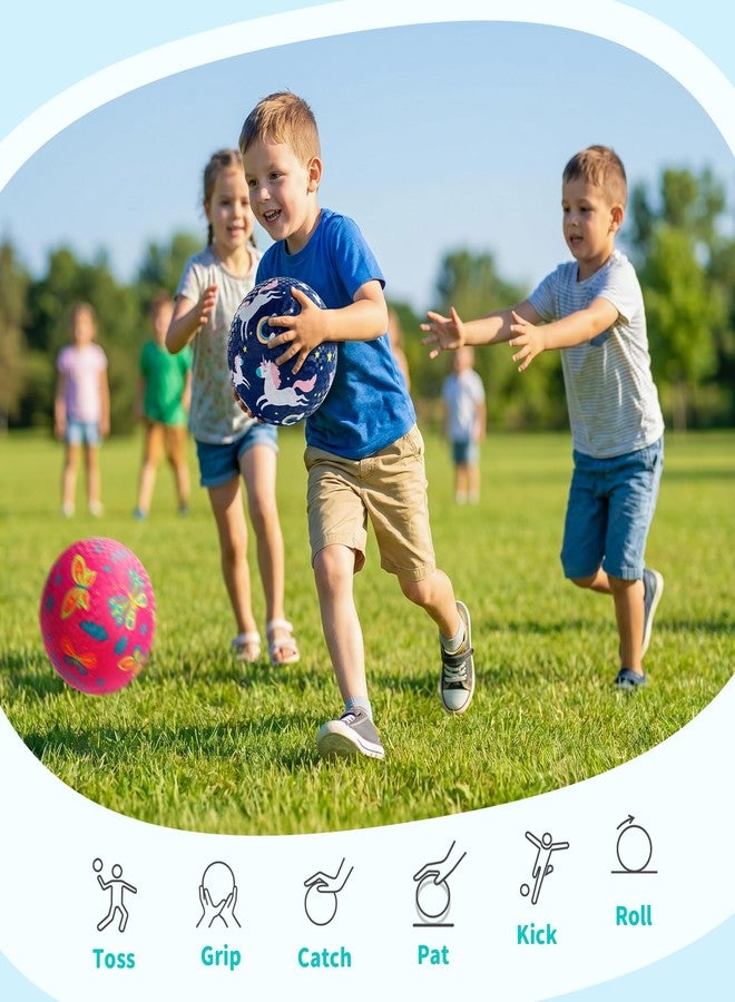 ZOOJOY مجموعة زو جوي من كرتين كرتونيتين للعب، كرات للأطفال الصغار من 3 إلى 12 سنة، كرة مطاطية نطاطة مقاس 8.5 بوصة، ألعاب داخلية وخارجية للأولاد والبنات مع مضخة - Image 4