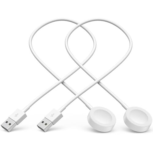 Amasuki 2Pack Short for Apple Watch Charger USB Magnetic Wireless Fast iWatch Charger Portable for Car Compatible with iWatch Ultra/Series 11/10/9/8/7/6/SE/SE2/5/4/3/2/1-[0.3m/1ft] - Image 1