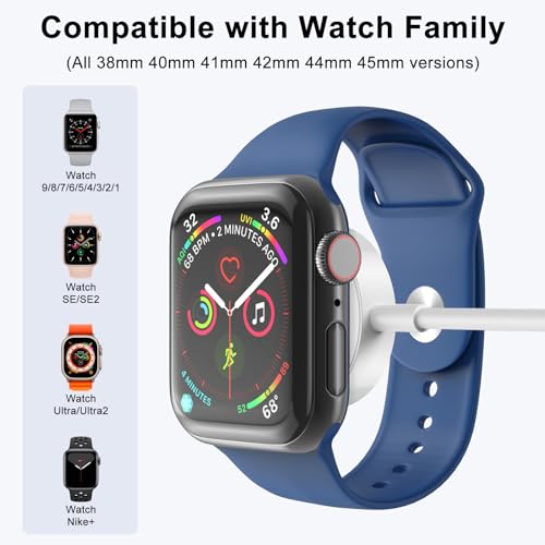 Amasuki 2Pack Short for Apple Watch Charger USB Magnetic Wireless Fast iWatch Charger Portable for Car Compatible with iWatch Ultra/Series 11/10/9/8/7/6/SE/SE2/5/4/3/2/1-[0.3m/1ft] - Image 5