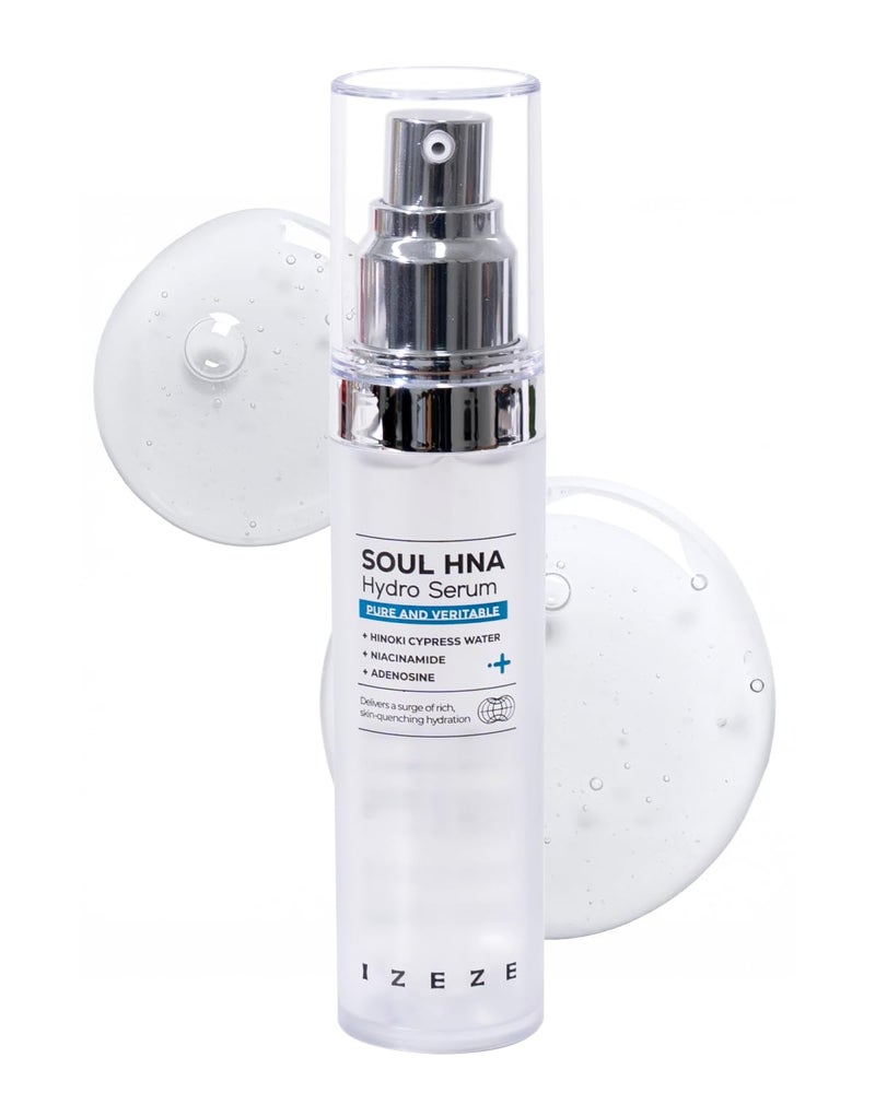 IZEZE Soul HNA Hydro Serum 101 floz 30ml Hyaluronic Acid 8types Niacinamide Serum Hydrating for Dry Skin Korean Skincare Coreano Anti Wrinkle Skincare