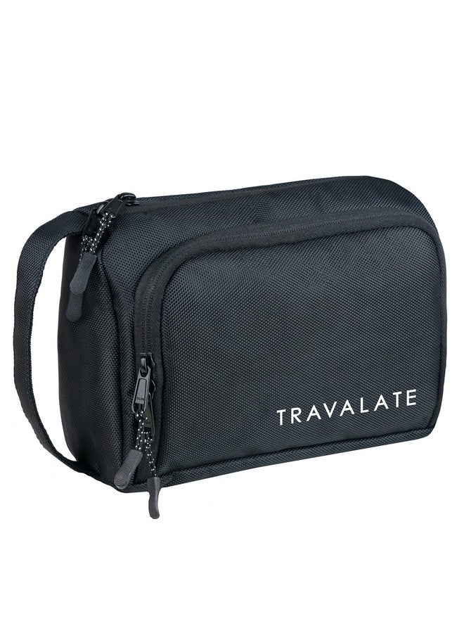 TRAVALATE Polyester Lightweight, Water-Resistant Toiletry Organizer Dopp Kit for Men and Women |Unisex Multipurpose Spacious Travel Accessories, Makeup Kit Bag - Black - Image 1