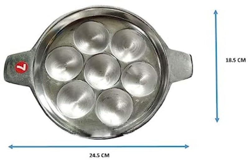 CHILLATAI Appam Patra/Paniyaram Pan/Paniyara kallu 7 Cavity Aluminium - Image 2