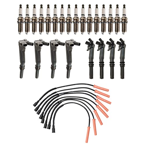 TRQ طقم إشعال TRQ، ملف إشعال، مجموعة أسلاك شمعات الإشعال متوافقة مع فورد F-150 2010-2014، F-250 سوبر ديوتي 2011-2016، F-350 سوبر ديوتي - Image 1