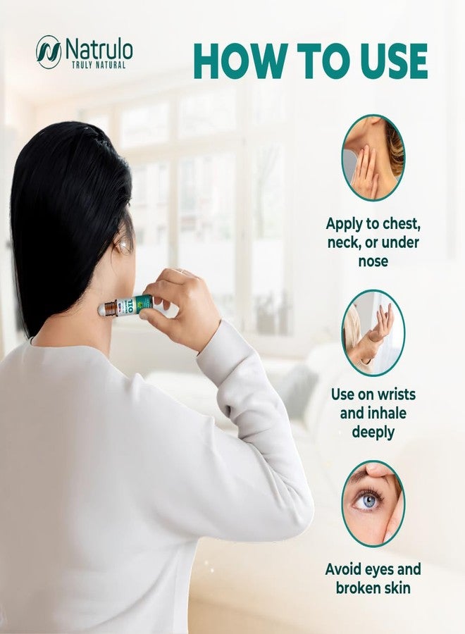 Natrulo Breathe Essential Oil Roll On – Natural Peppermint Oil & Eucalyptus Oil for Skin – Refreshing Aromatherapy Essential Oil Roller to Support Clear Breathing, Focus & Revitalization – 10 ml, Made in USA - Image 4