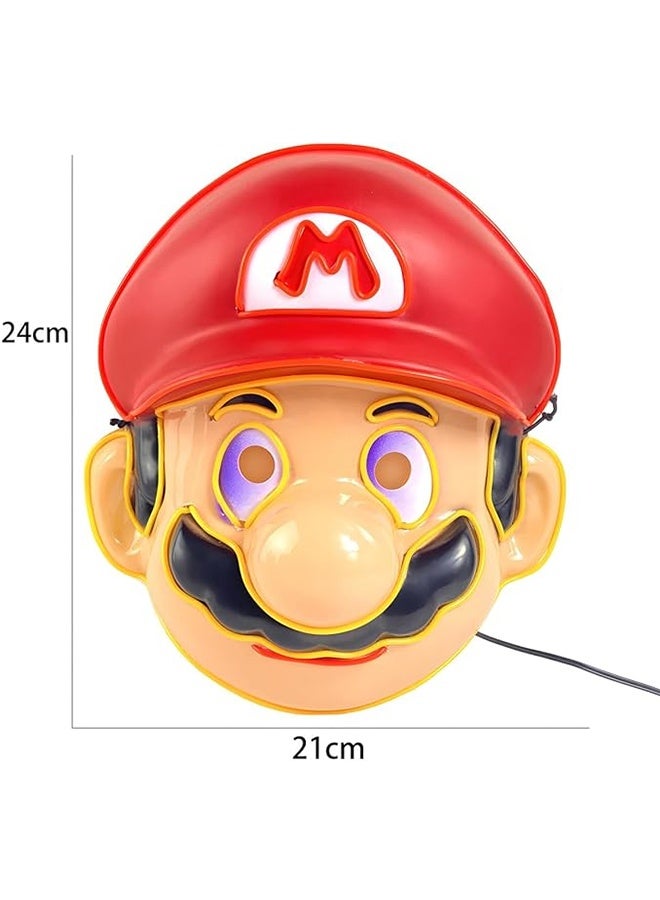 JCB CHIC LED Halloween Mask,  Halloween Mask, Party LED Masks for Men Women Kids Adult with 3 Lighting Modes Glowing Neon Mask  Glowing Eyes Cosplay Costume Masquerade Parties Carniva - Image 2