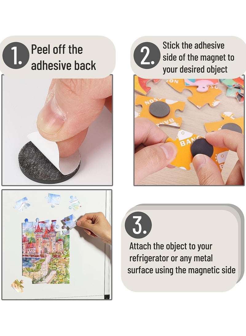 NIIMBOT 140 Pcs Round Magnets with Adhesive Backing Flexible Self Adhesive Magnets for Crafts Small Sticky Magnetic Dots for Hanging Light Objects DIY School Office Home - Image 4