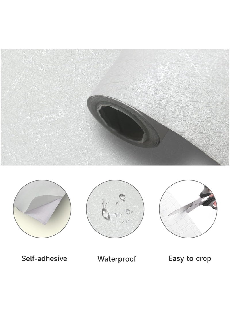 Anna 40cm*3m Waterproof Moisture-Proof Self-Adhesive Linen Fabric Wallpaper for Home and Hotel Bathrooms - Image 5