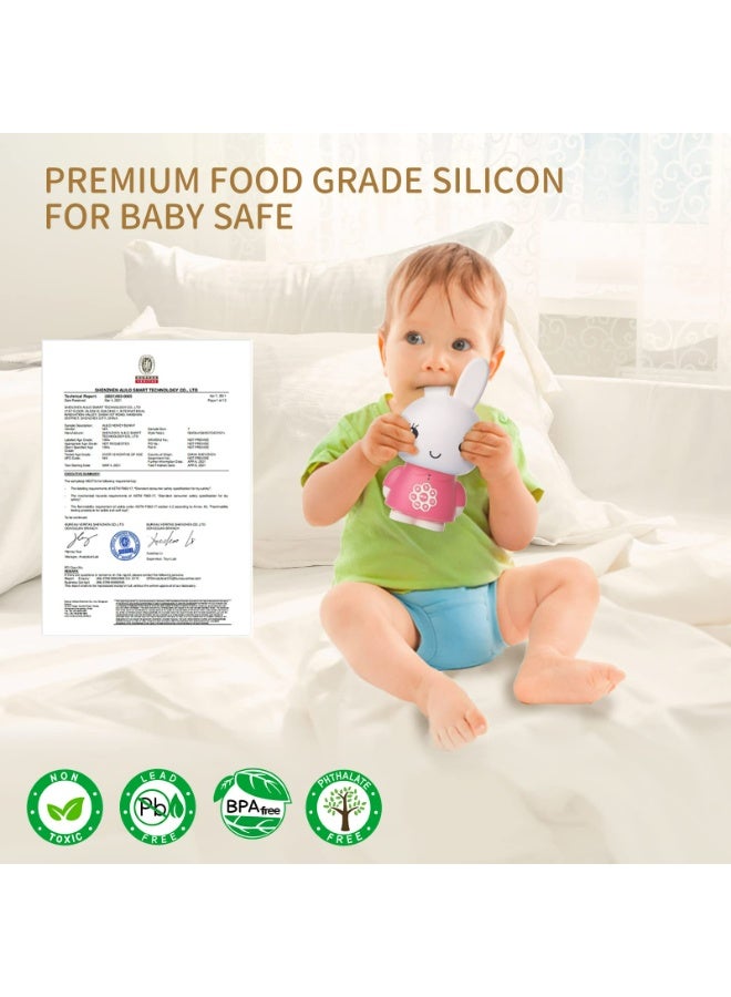 alilo أليلو - هاني باني، G6 - وردي | مع أكثر من 60 أغنية شعبية للأطفال وقصص قبل النوم | ضوء ليلي للأطفال، قابل لإعادة الشحن | 10 م+ - Image 4