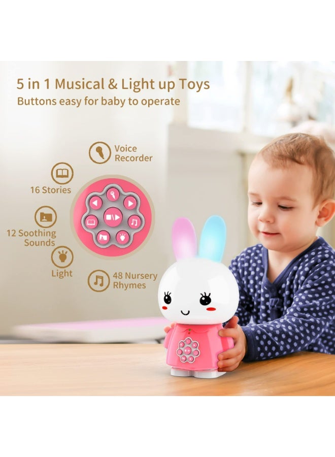 alilo أليلو - هاني باني، G6 - وردي | مع أكثر من 60 أغنية شعبية للأطفال وقصص قبل النوم | ضوء ليلي للأطفال، قابل لإعادة الشحن | 10 م+ - Image 2