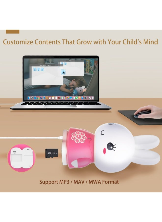 alilo أليلو - هاني باني، G6 - وردي | مع أكثر من 60 أغنية شعبية للأطفال وقصص قبل النوم | ضوء ليلي للأطفال، قابل لإعادة الشحن | 10 م+ - Image 3