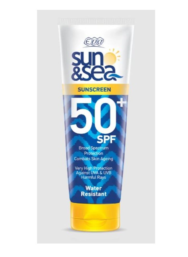 إيڤا صن اند سى واقى من اشعة الشمس بمعامل حماية+50 200 مل