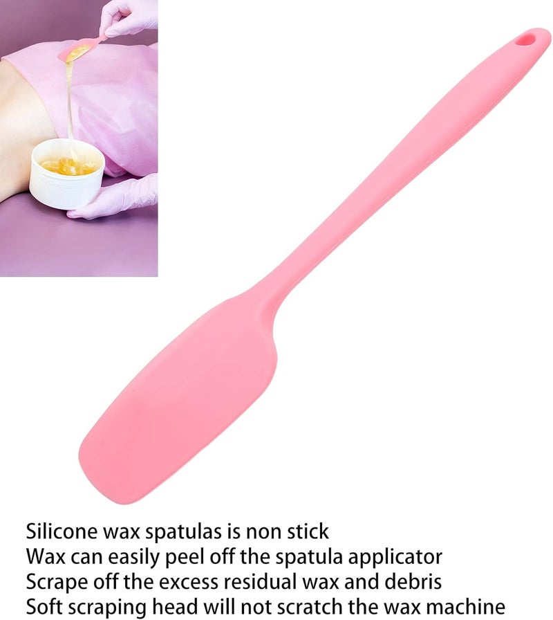 كلاراكو ملاعق شمع غير لاصقة، ملعقة شمع سيليكون، أداة تقليب وتطبيق شمع قابلة لإعادة الاستخدام، أعواد شمع متعددة الوظائف للاستخدام في الصالونات والمنزل - Image 3