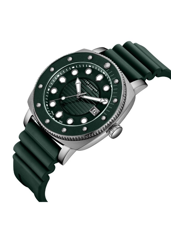 Lee Cooper ساعة أنالوج سيليكون للرجال LC08193.375 - 43 مم - Image 2