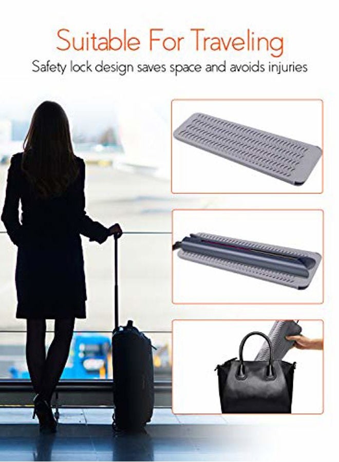 ANGENIL Professional Hair Straighteners Nano Titanium Hair Straightening Flat Iron, 2 in 1 Straightener and Curler with Adjustable Temp for All Hair Types with Heat Resistant Silicone Mat Pouch - Image 5