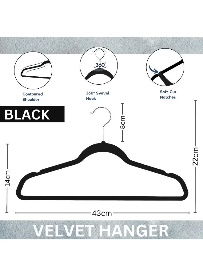 Home Box Hester Flock Hanger - Set of 30