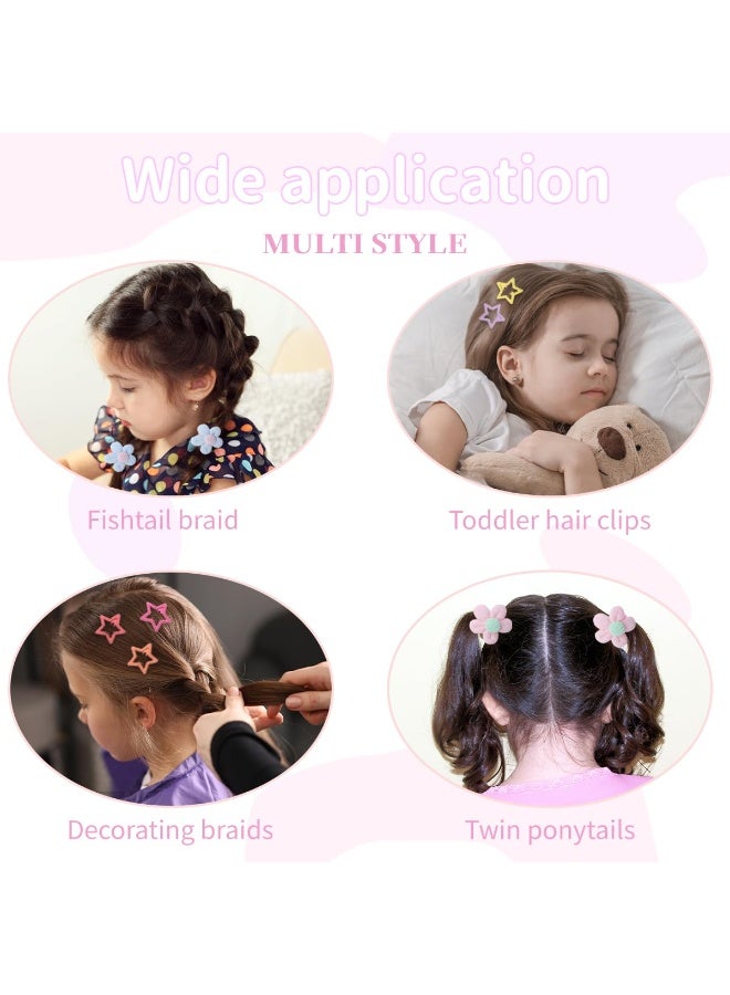YelaJoy 786 Pcs Cute Girls Hair Ties Set Colorful Elastic Hair Bands Toddler Hair Accessories for Girls with 12 pcs Flower Hair Ties - Image 5