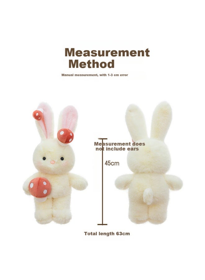 Weltston Plush Toy Doll Stuffed Animal Comforting Pillow Birthday Gift For Girls, Little White Rabbit Stuffed Animal - Image 3