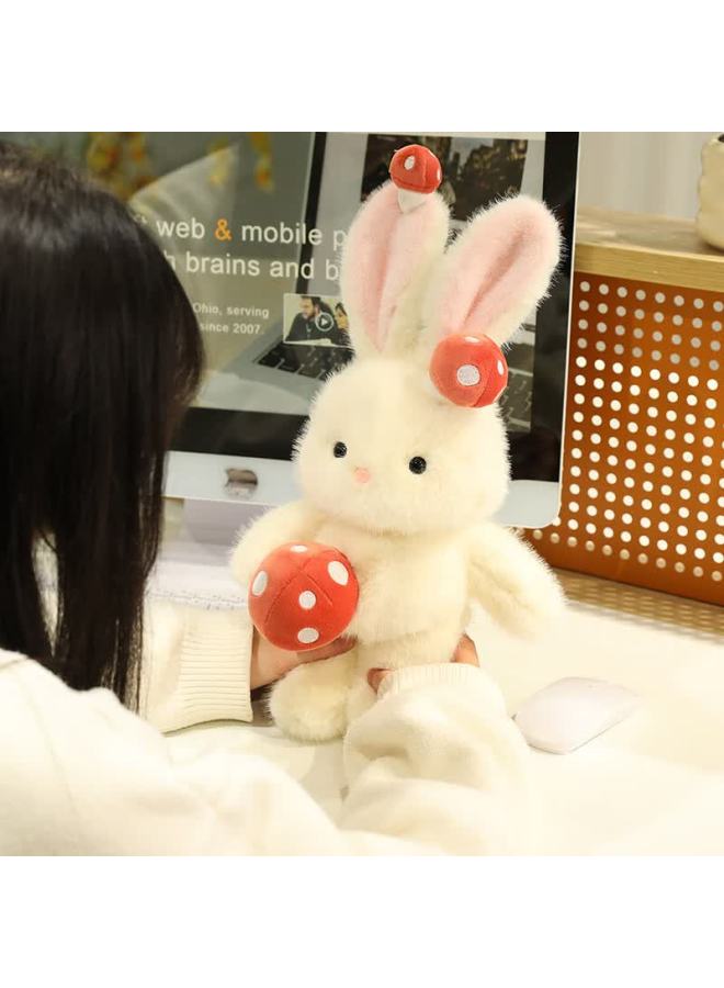 Weltston Plush Toy Doll Stuffed Animal Comforting Pillow Birthday Gift For Girls, Little White Rabbit Stuffed Animal - Image 4