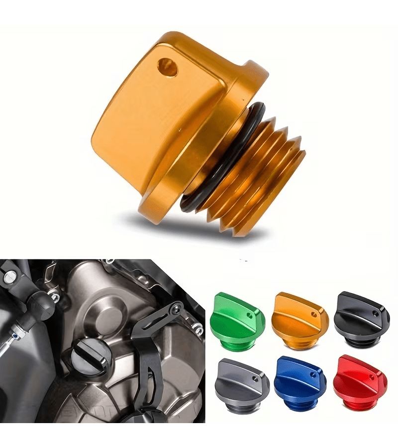 Orange CNC Engine Oil Filler Screw Plug Motorcycle M20x2.5 Crankcase Cap - Image 3