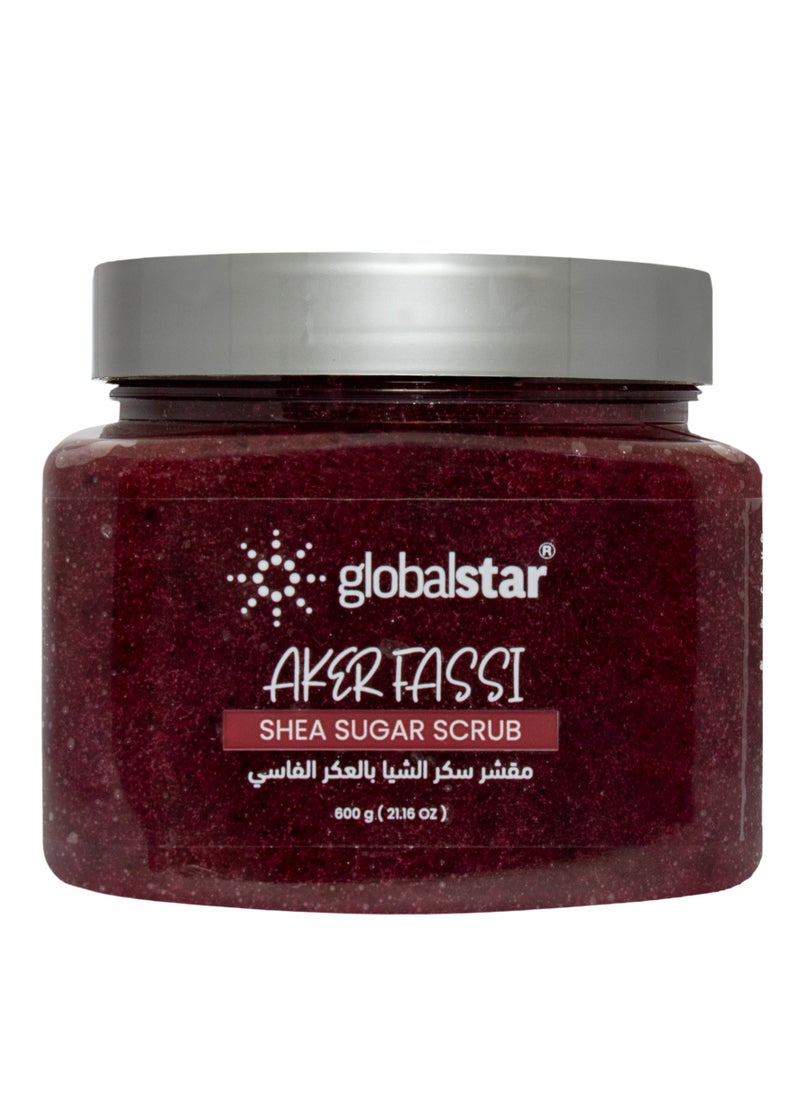 globalstar Global Star Shea Butter & Fassi Aker Sugar Scrub 600g – Exfoliating, Moisturizing, and Radiant Skin  - Image 1