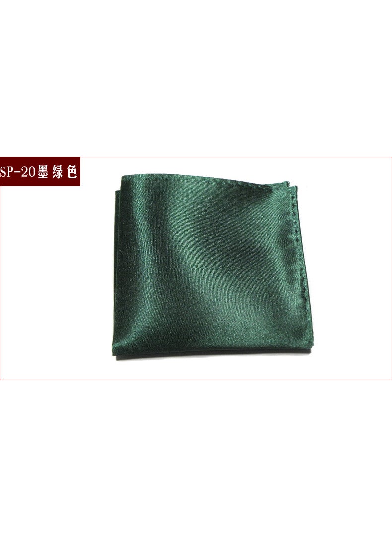 Generic Mens Formal Pocket Squares Solid Colors SP-20 dark green 