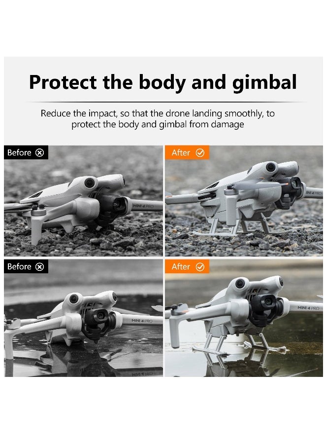 Generic - Landing Gear for Dji Mini 4 Pro Drone Accessories, Foldable Extended Landing Legs Kit for DJI Mini 4 Pro Drone Protector - Image 1
