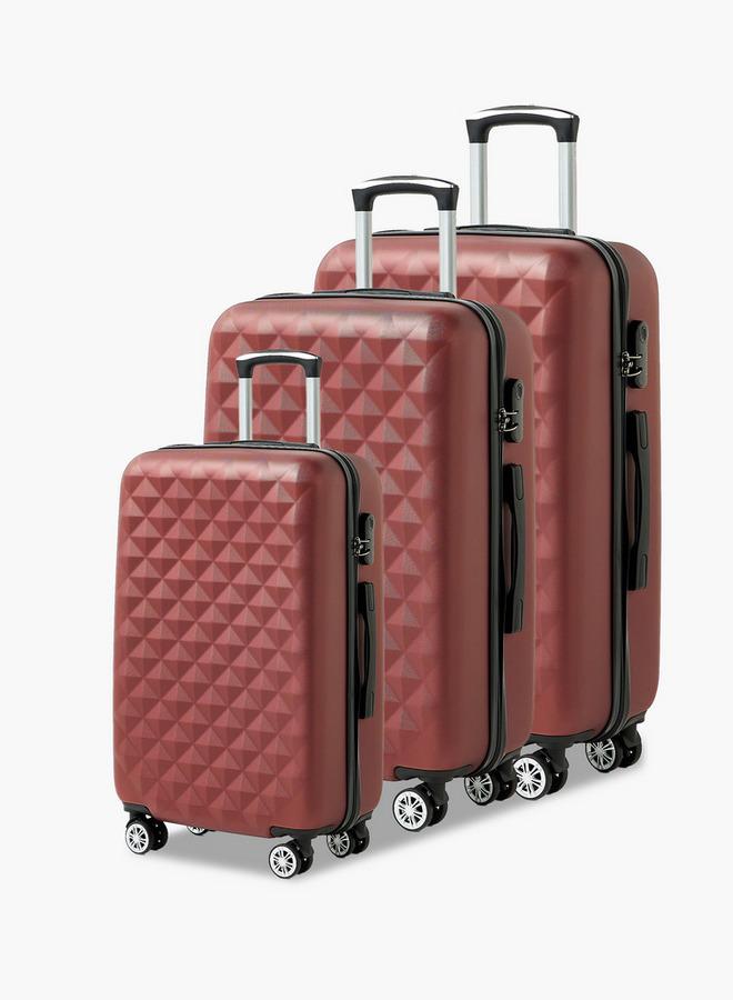 Wave Textured Hardcase Luggage Trolley With Retractable Handle - 28 Inches Check-In Bag - Image 1