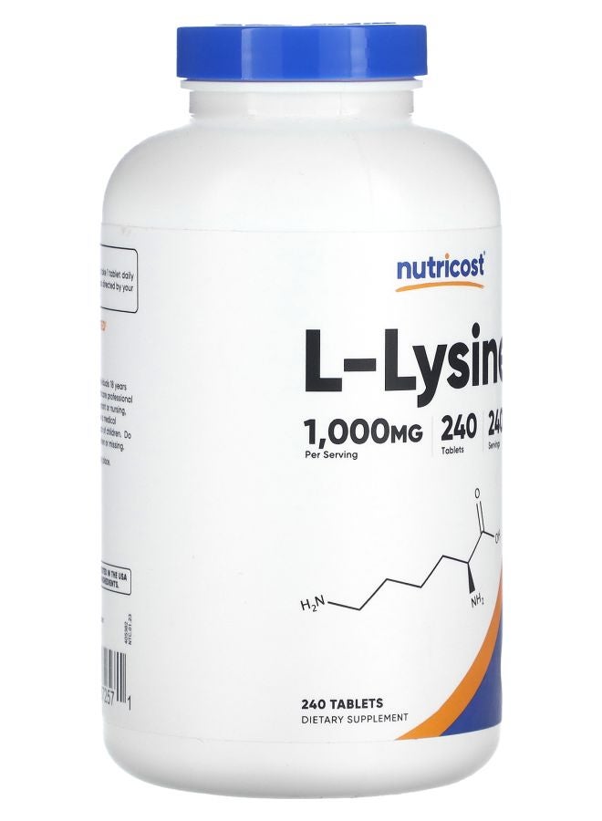 Nutricost L-Lysine 1000 mg  240 Tablets - Image 2